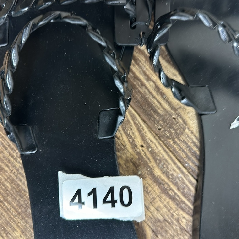 Time and tru black slip on sandals nwt plastic. Size 11 - Picture 4 of 5